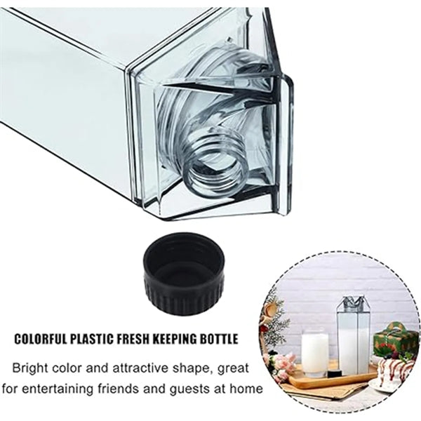 Square Clear Milk Cup