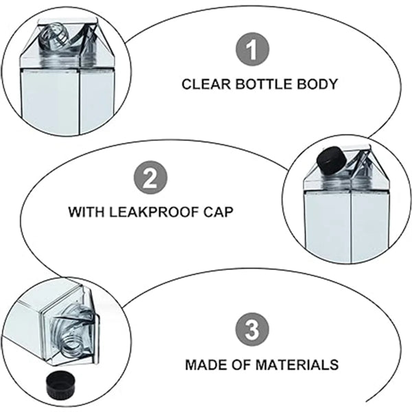 Square Clear Milk Cup