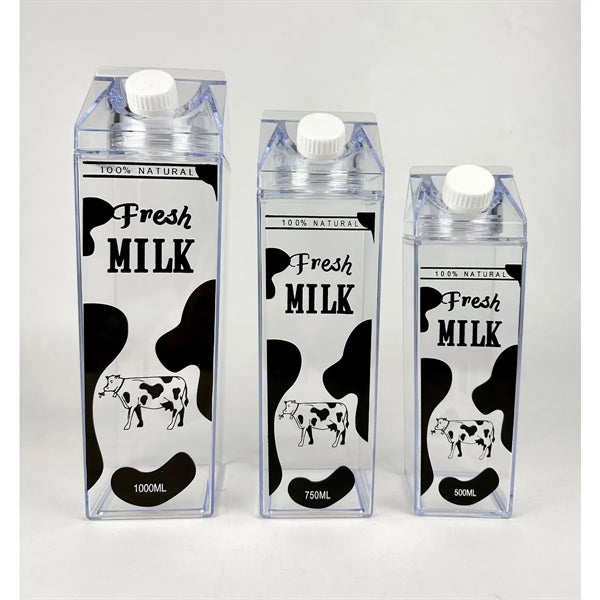 Square Clear Milk Cup