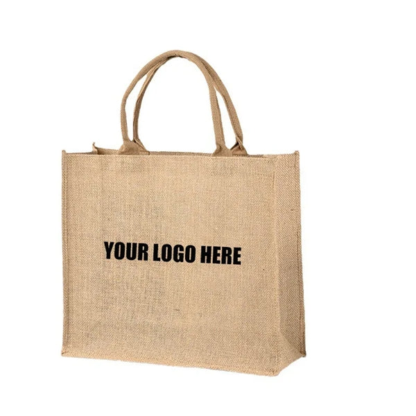 Jute Burlap Tote Bag With Handle