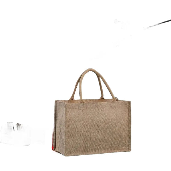 Jute Burlap Tote Bag With Handle