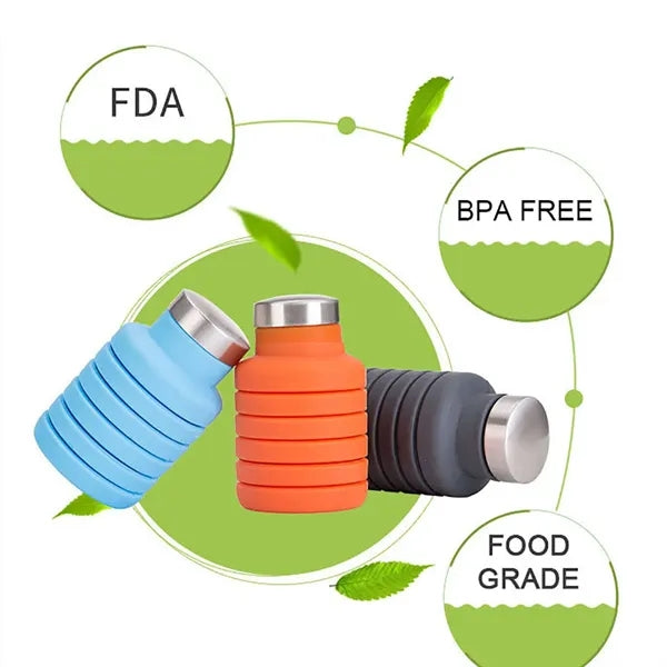 Silicone Collapsible Water Bottles 500ML
