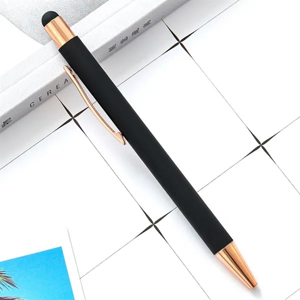 Lindsay Ballpoint Pen Stylus- Rose Gold Trim