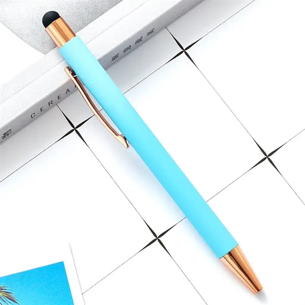 Lindsay Ballpoint Pen Stylus- Rose Gold Trim
