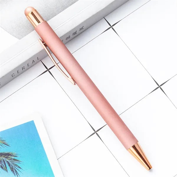 Lindsay Ballpoint Pen Stylus- Rose Gold Trim