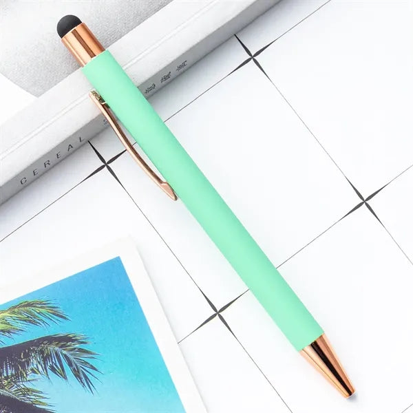 Lindsay Ballpoint Pen Stylus- Rose Gold Trim