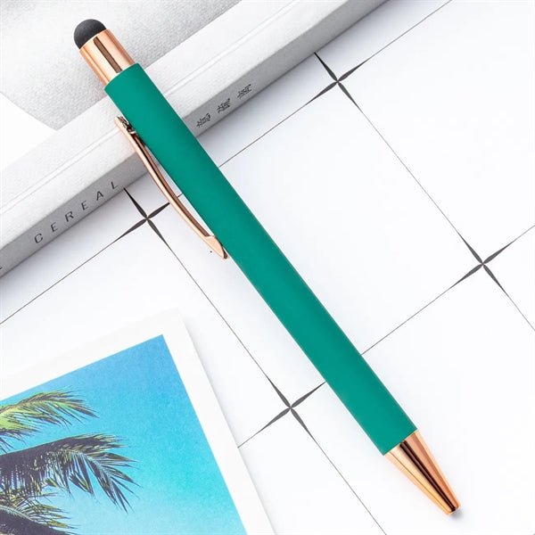 Lindsay Ballpoint Pen Stylus- Rose Gold Trim