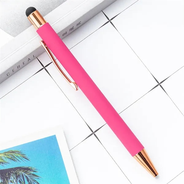 Lindsay Ballpoint Pen Stylus- Rose Gold Trim