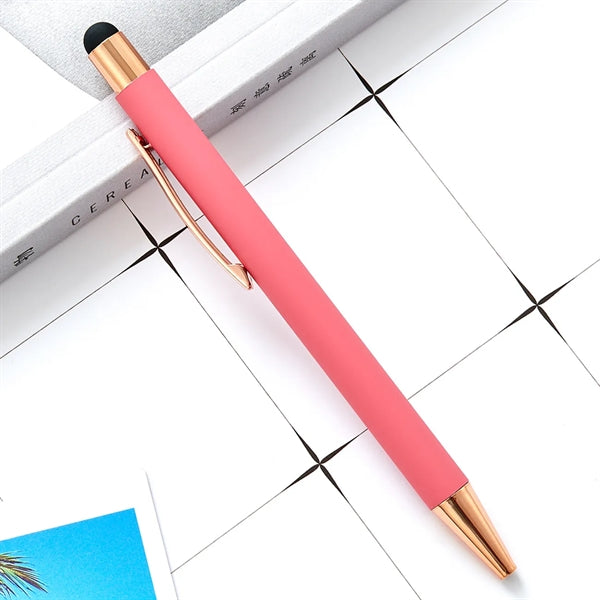 Lindsay Ballpoint Pen Stylus- Rose Gold Trim