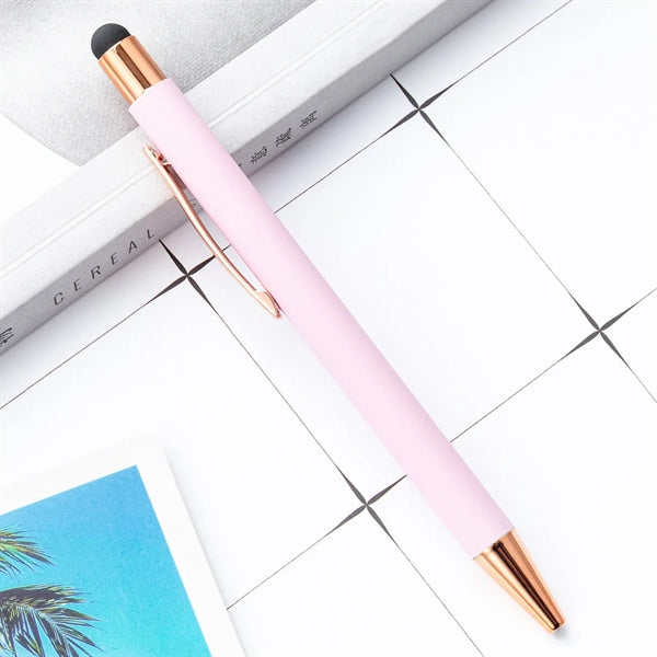 Lindsay Ballpoint Pen Stylus- Rose Gold Trim