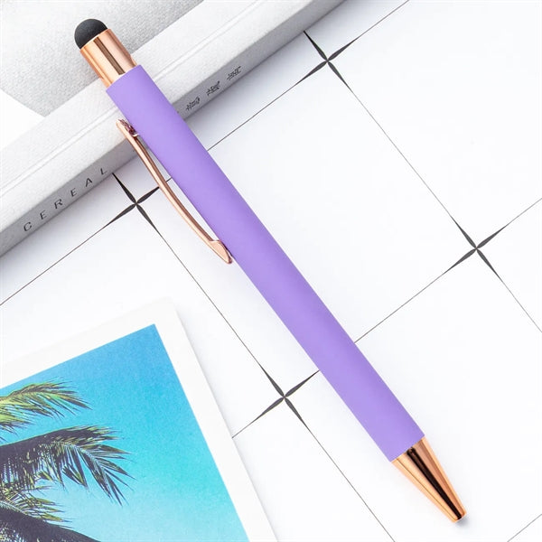 Lindsay Ballpoint Pen Stylus- Rose Gold Trim