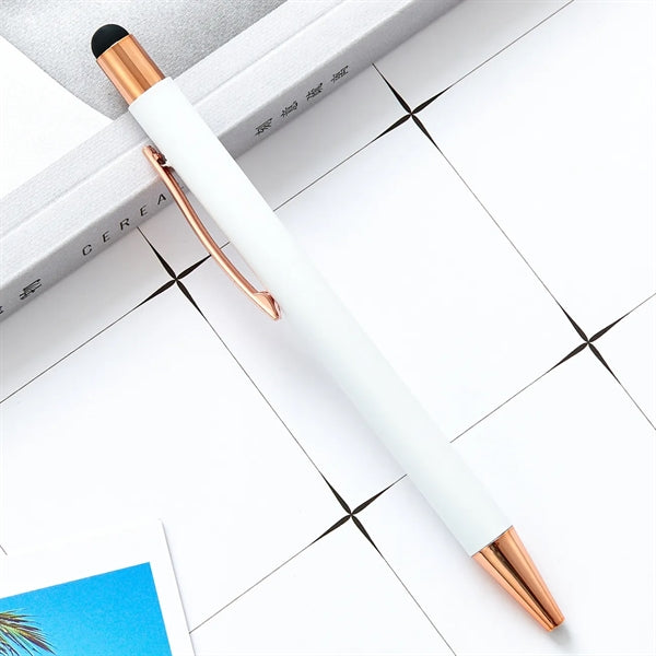 Lindsay Ballpoint Pen Stylus- Rose Gold Trim