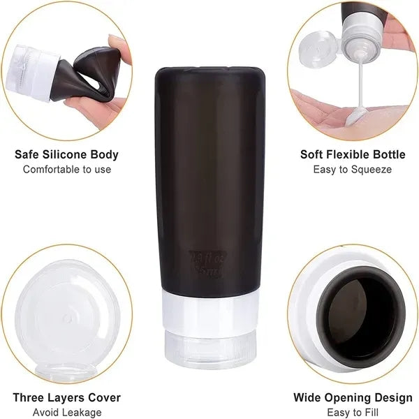 16 Pack Silicone Travel Bottles Set for Toiletries