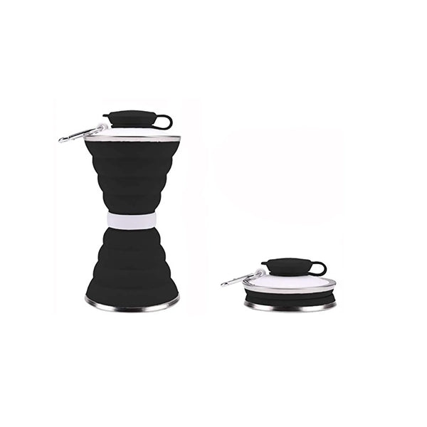 Portable Collapsible Silicone Water Bottle w/ Carabiner
