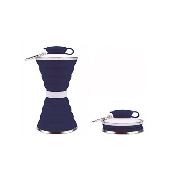 Portable Collapsible Silicone Water Bottle w/ Carabiner