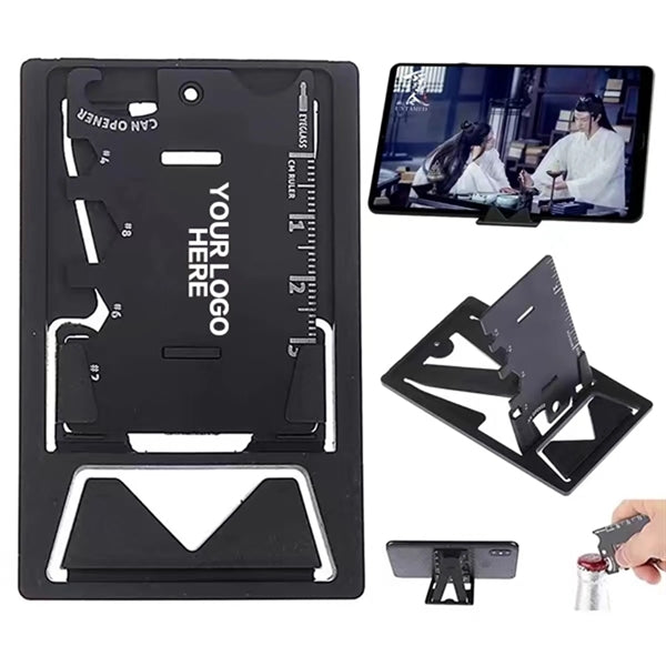 Multifunction Tactical Tool Card With Phone Stand