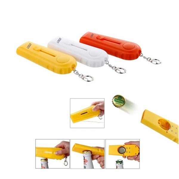 Cap Launcher Bottle Opener Keychain