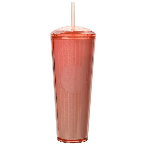 25 Oz Double Wall Plastic Straw Cup