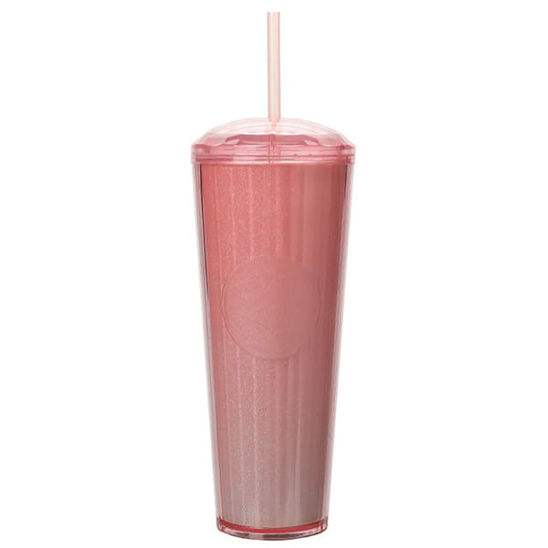 25 Oz Double Wall Plastic Straw Cup