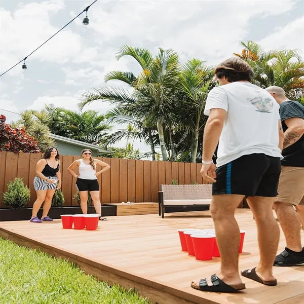 Giant Yard Pong Game Durable Cups