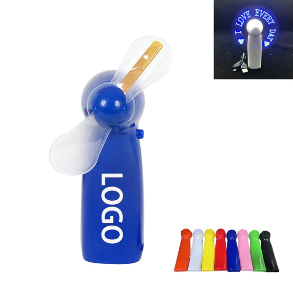 Mini Rechargeable Led Custom Message Fan