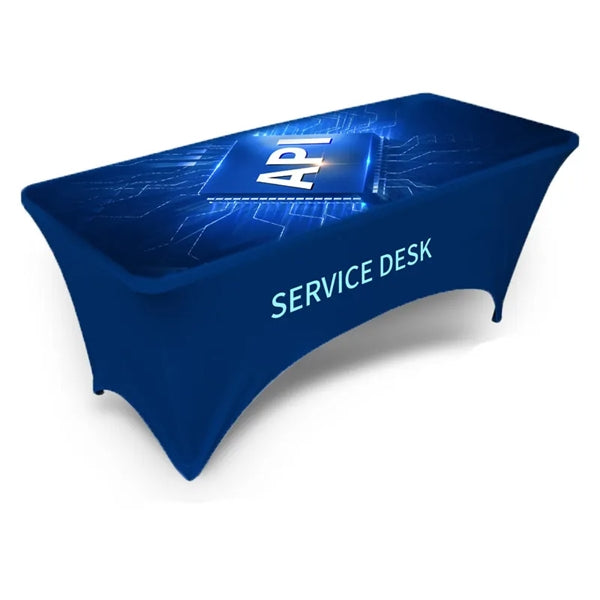 Premium Stretch Table Cover 6ft 3-Sided (Dye-Sublimated)