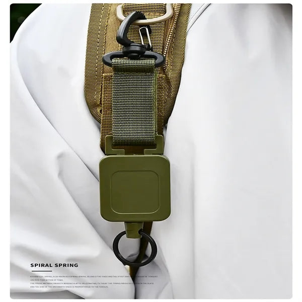 Retractable Keychain Multitool Carabiner Badge Holder