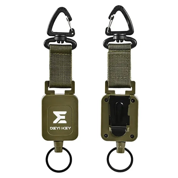 Retractable Keychain Multitool Carabiner Badge Holder