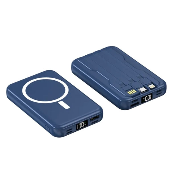 10,000 mAh Wireless Charging Power Bank 4 in 1