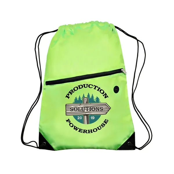 Globe Trotter Drawstring Backpack (Full Color Imprint)