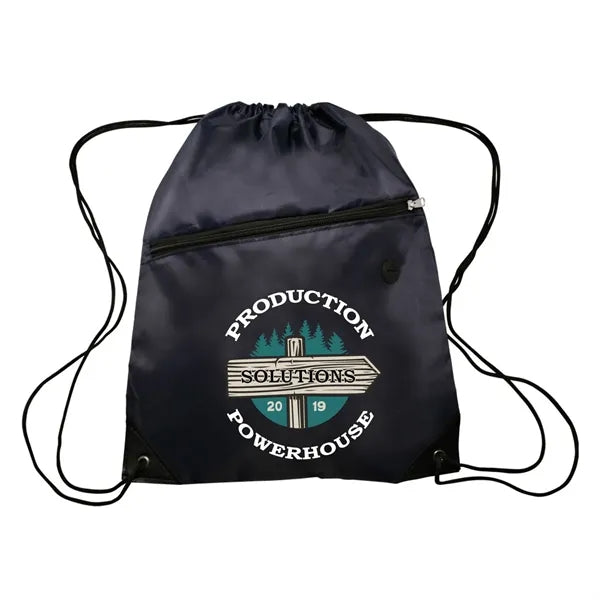 Globe Trotter Drawstring Backpack (Full Color Imprint)