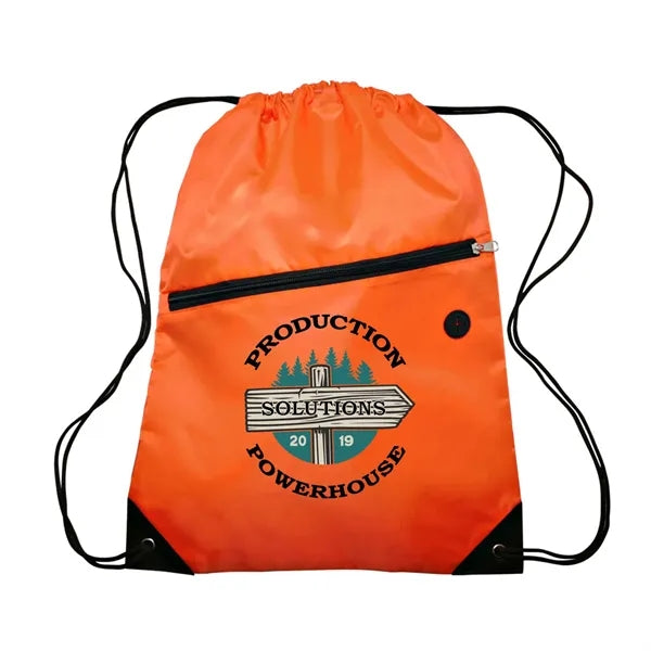 Globe Trotter Drawstring Backpack (Full Color Imprint)