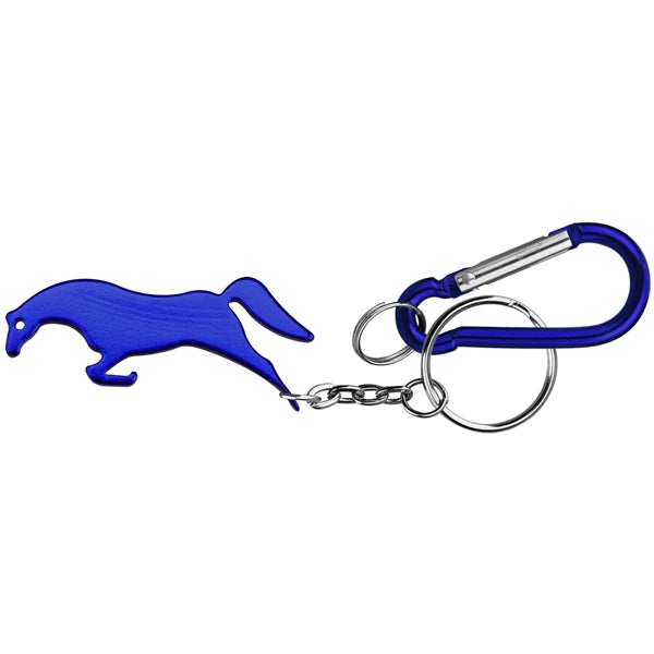 Horse Shape Bottle Opener Keychain and Carabiner
