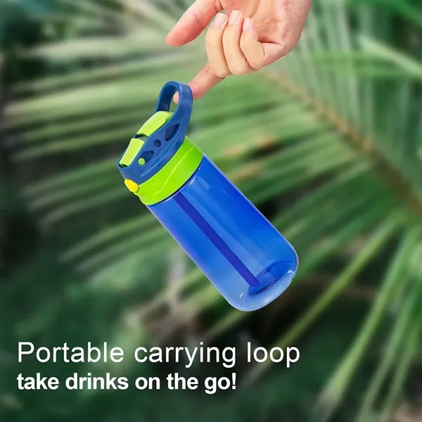 16oz Kids Water Bottle with Straw & Handle