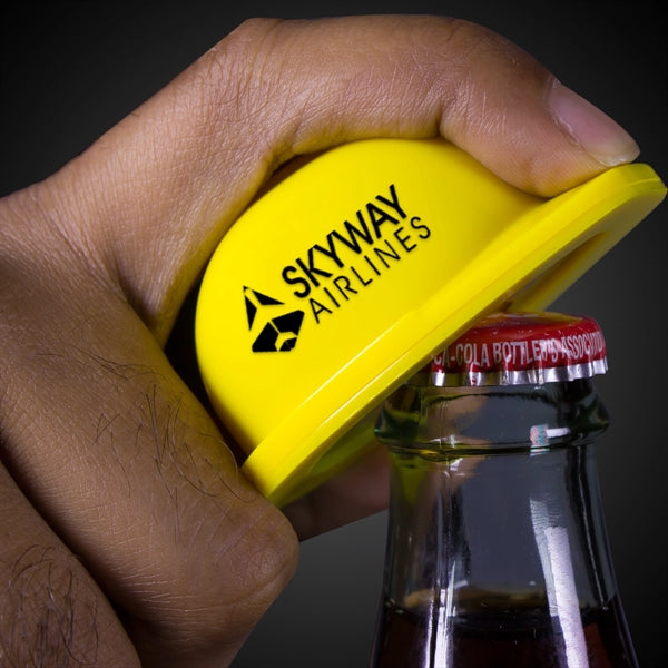 Plastic Construction Hat Bottle Opener Key Chain