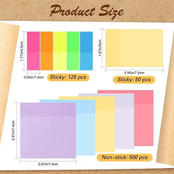 Multicolor Sticky Notes Set With Pencil Case