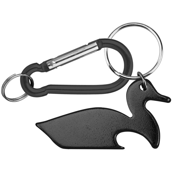 Duck Shape Bottle Opener with Key Chain & Carabiner