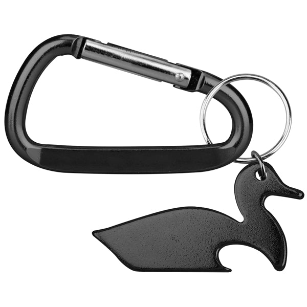 Duck Shape Bottle Opener with Key Chain & Carabiner