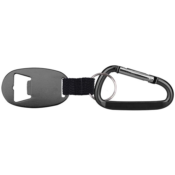 Jumbo Size Oval Shape Bottle Opener with Strap & Carabiner