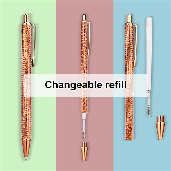 Glitter PU Leather Metal Pen