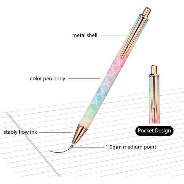 Glitter PU Leather Metal Pen