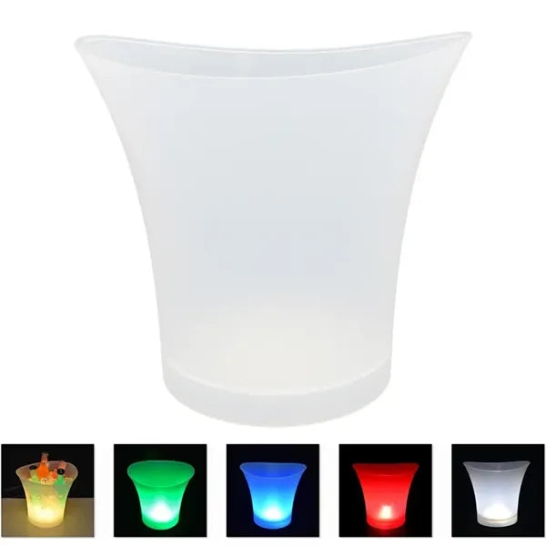 5L Plastic Multi Colors LED Ice Bucket Drink Containers