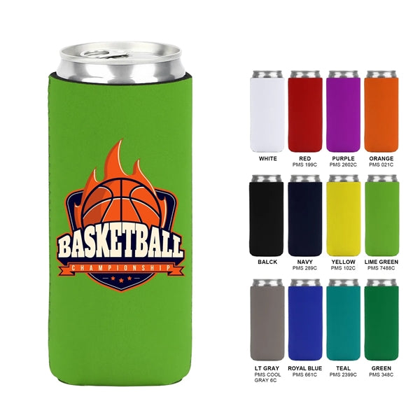 Slim Collapsible Neoprene Can Cooler