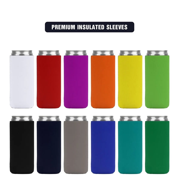 Slim Collapsible Neoprene Can Cooler
