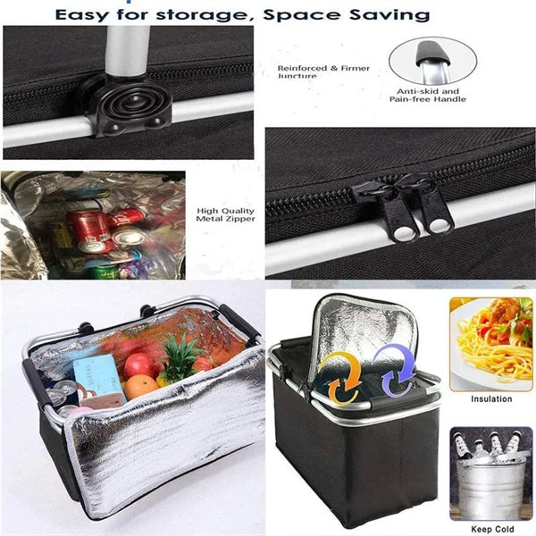 Foldable Picnic Cooler Basket