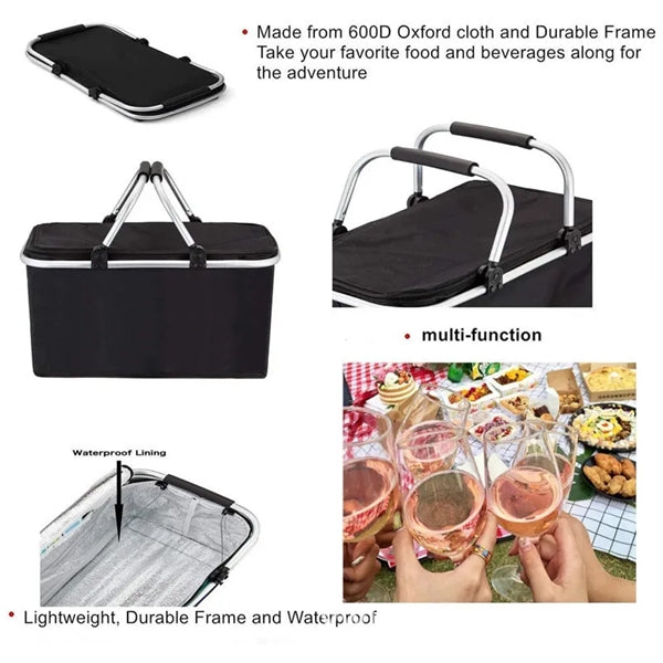 Foldable Picnic Cooler Basket