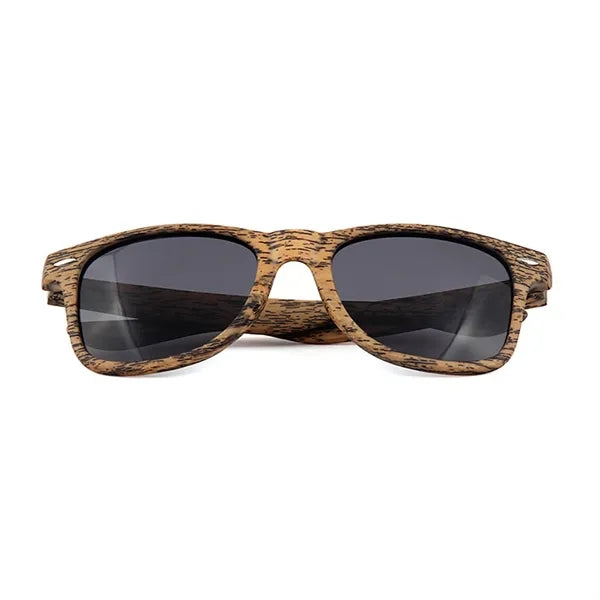 Adult Wood Tone Sunglasses Brown/Black Lens