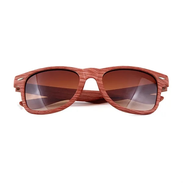 Adult Wood Tone Sunglasses Brown/Black Lens