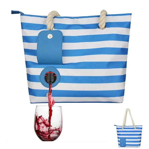 Beach Wine Tote Bag