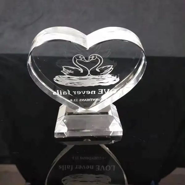 Souvenir Heart Shaped Crystal Award